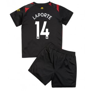 Manchester City Aymeric Laporte #14 kläder Barn 2022-23 Bortatröja Kortärmad (+ korta byxor)